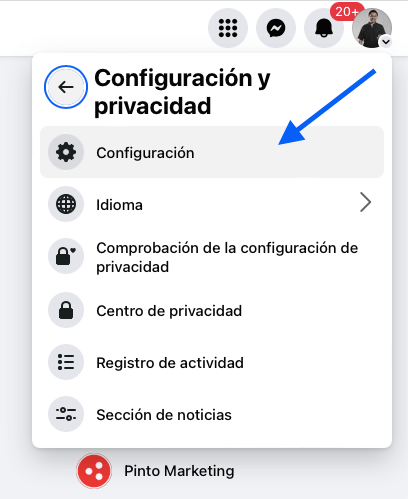 Clic en la Opción de Configuración